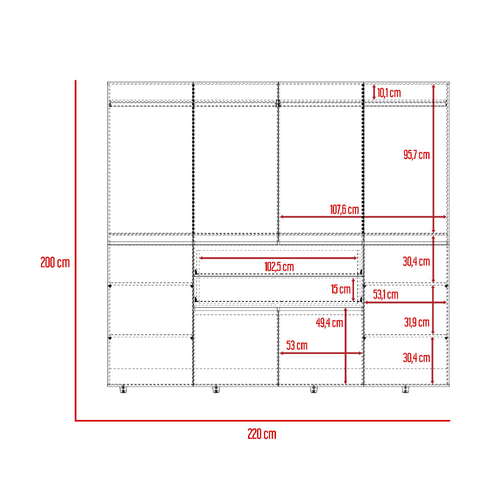 Closet Envelia Duna Y Blanco