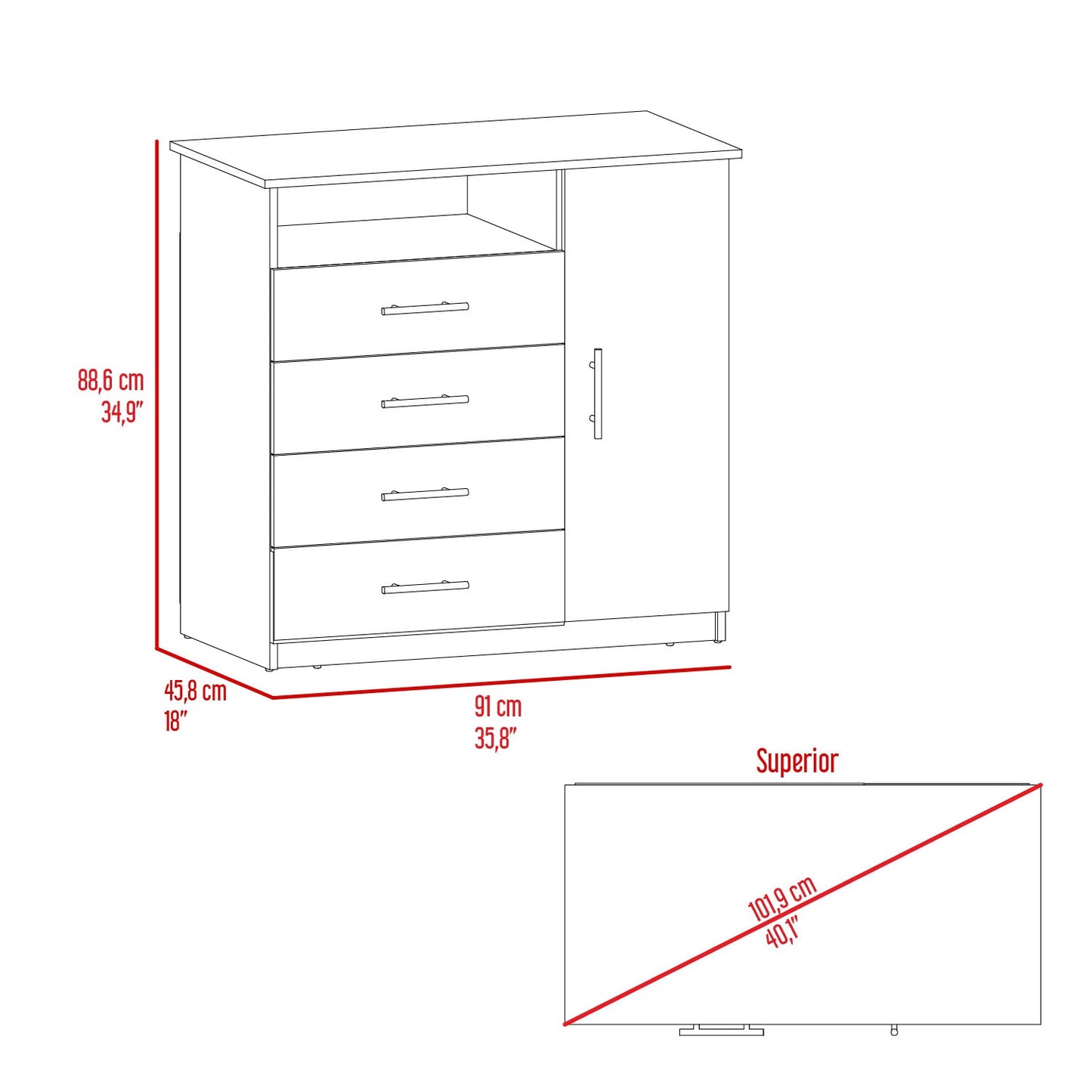 Organizador Zireon Gris