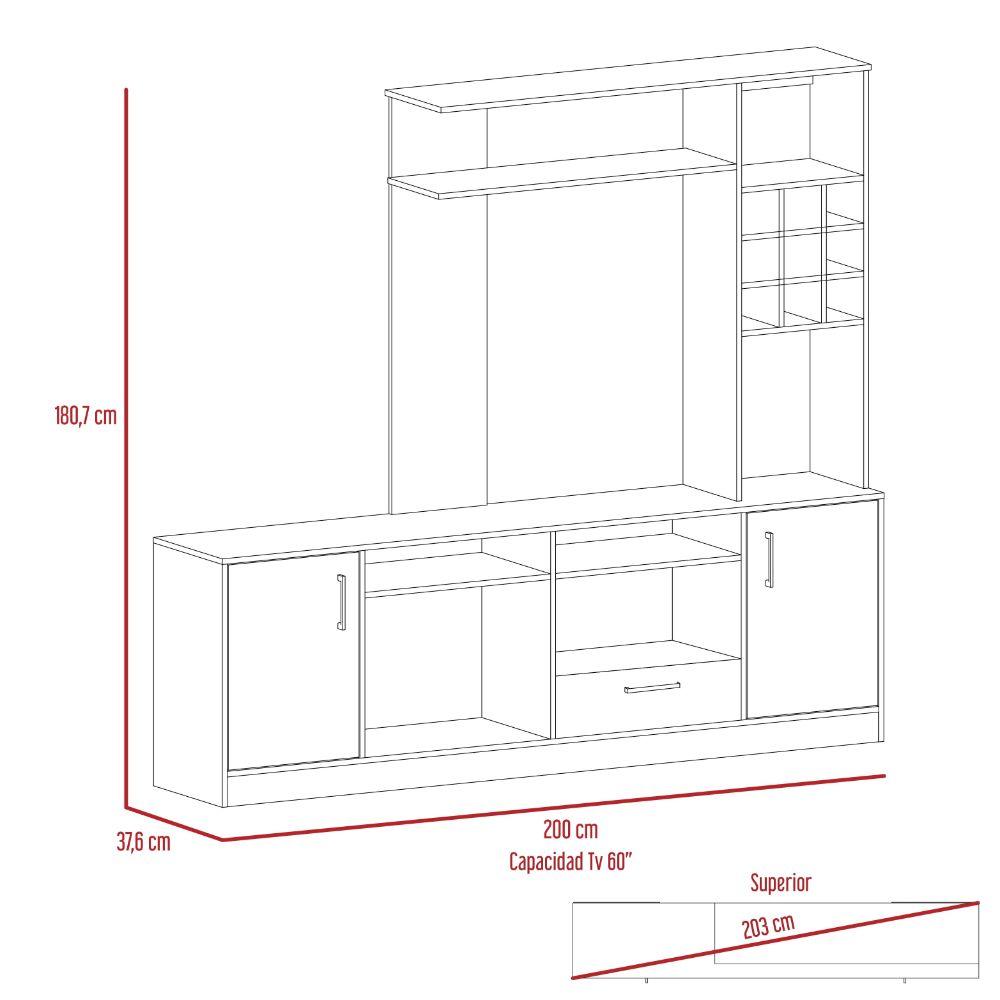 Mesa Para Tv Veluna Wengue Para Tv De 60''