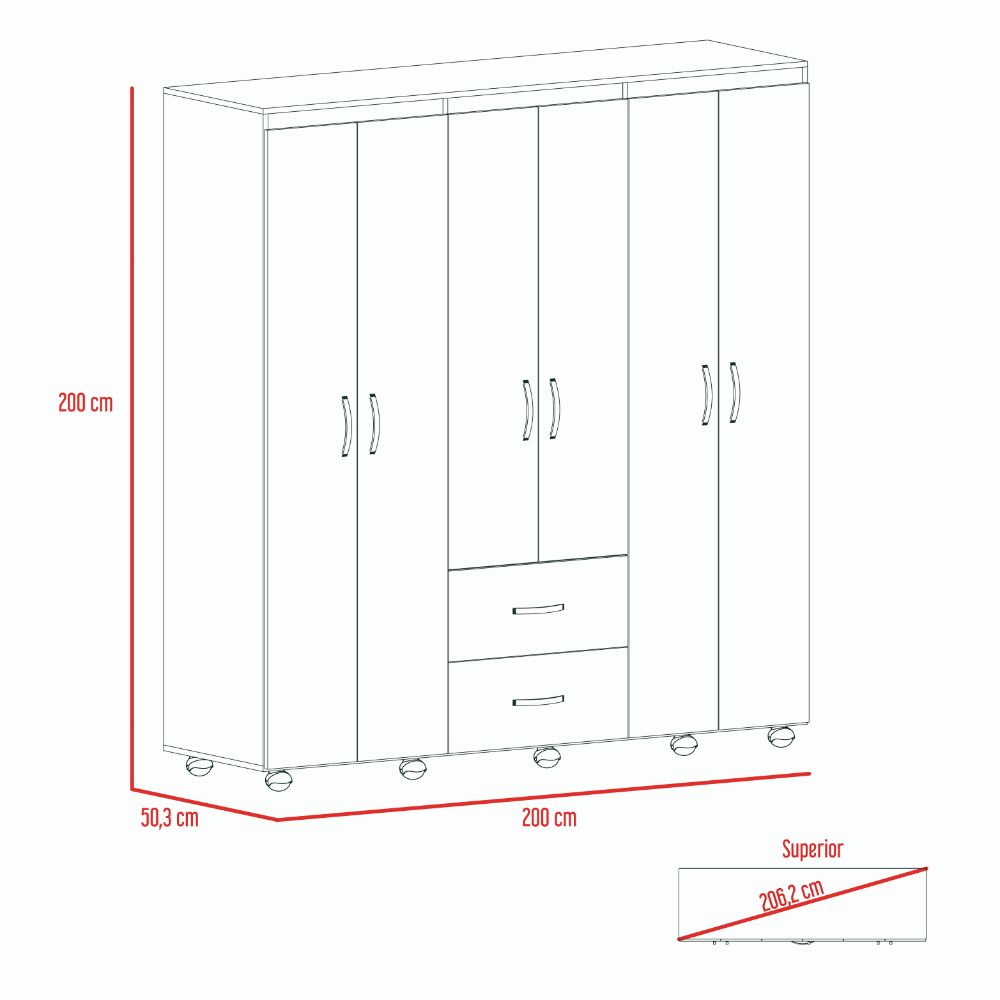 Closet Quenari 200 X 200 X 50 Wengue