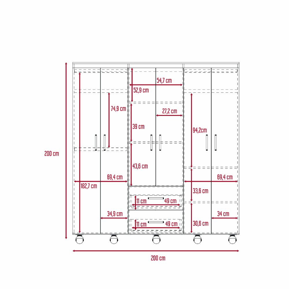 Closet Quenari 200 X 200 X 50 Wengue