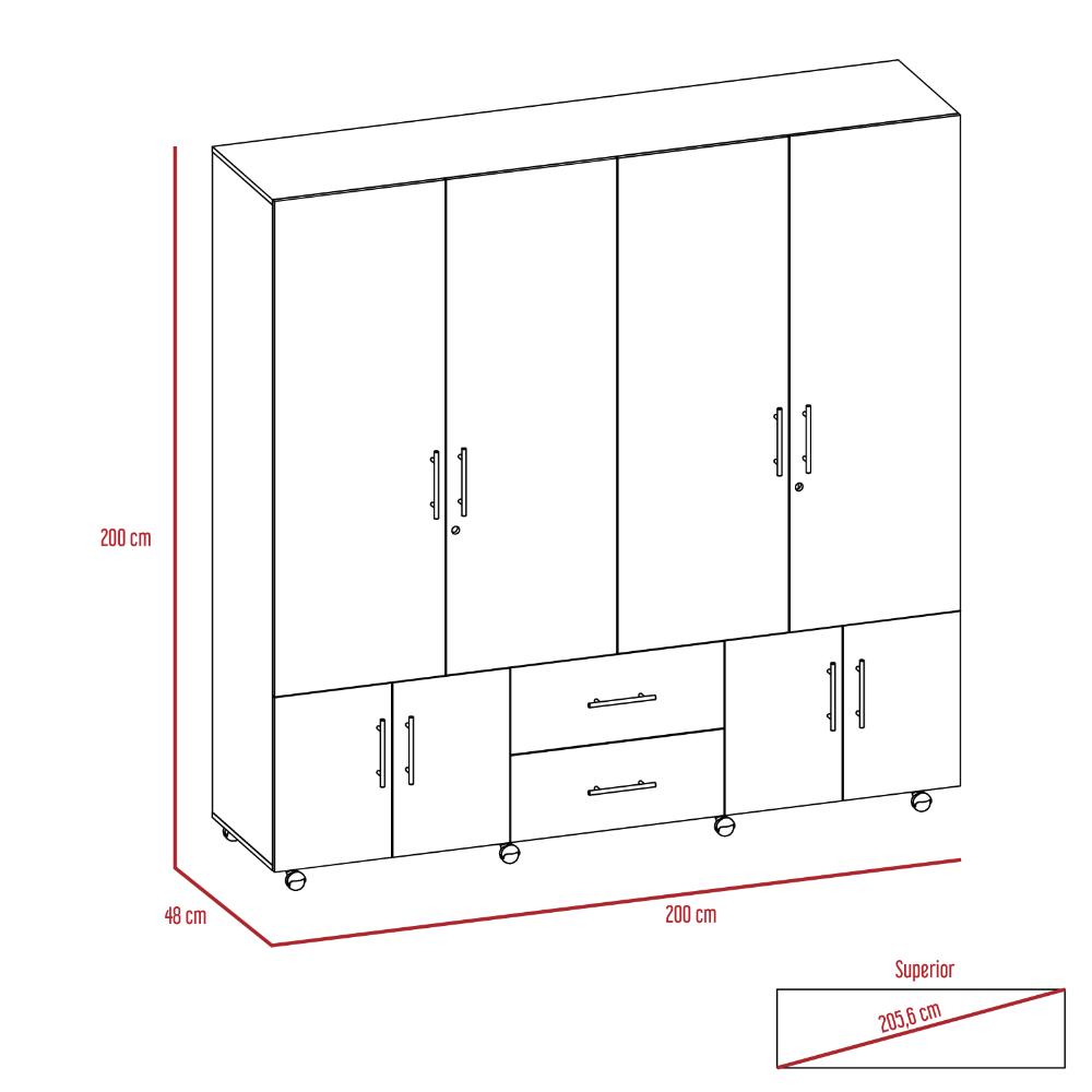 Closet Novela Rovere Y Blanco