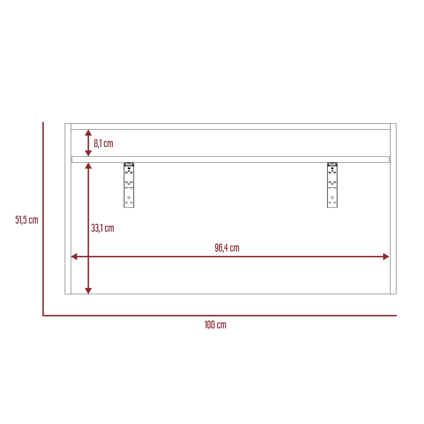Escritorio The Wall Plomo Y Blanco