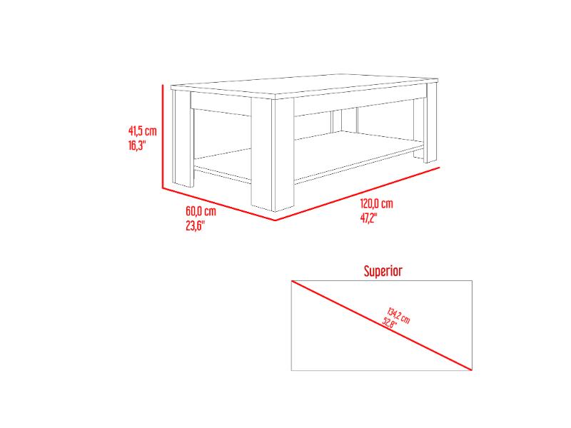 Mesa De Centro Iverix Wengue Fresno