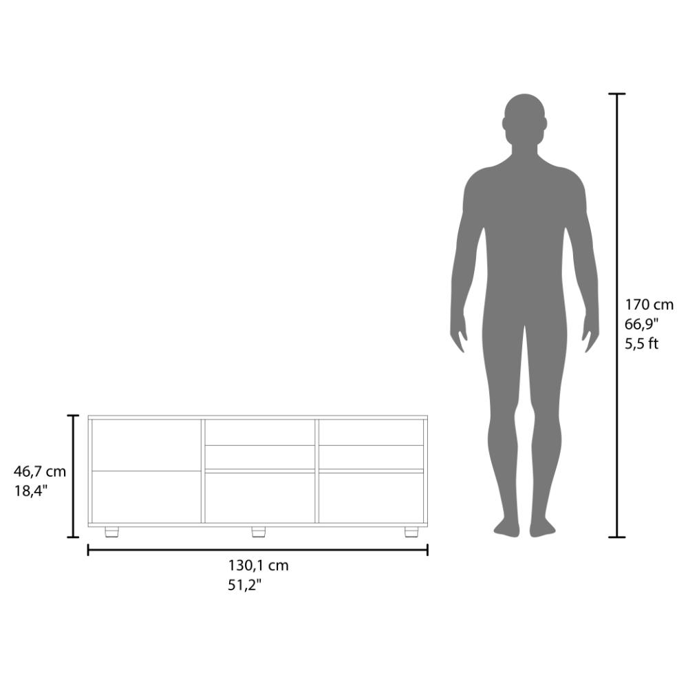 Mesa Para Tv Perleo Wengue Para Tv De 55"