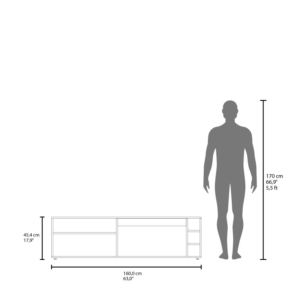 Mesa Para Tv Prextor Wengue Para Tv De 70"