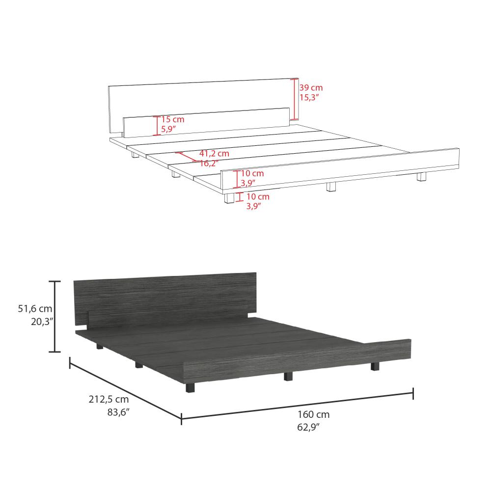 Cama Queen Okria Gris