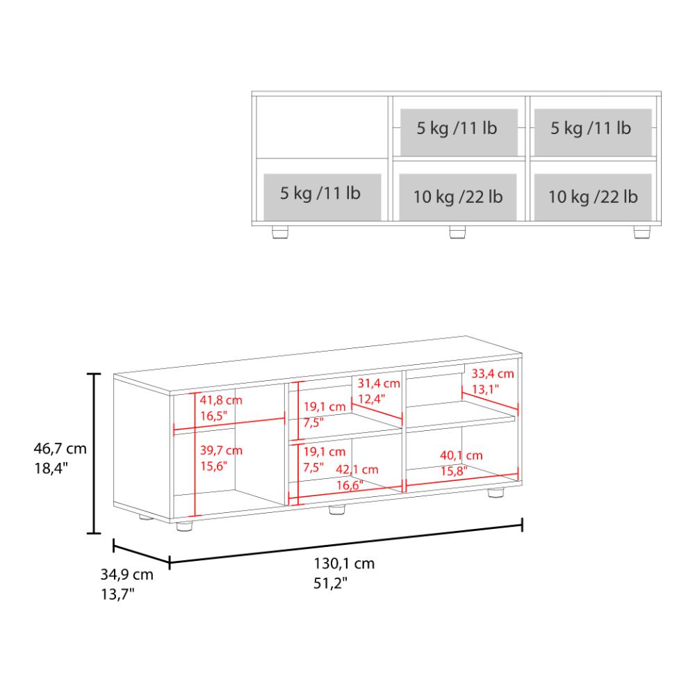 Mesa Para Tv Perleo Blanco Para Tv De 55"