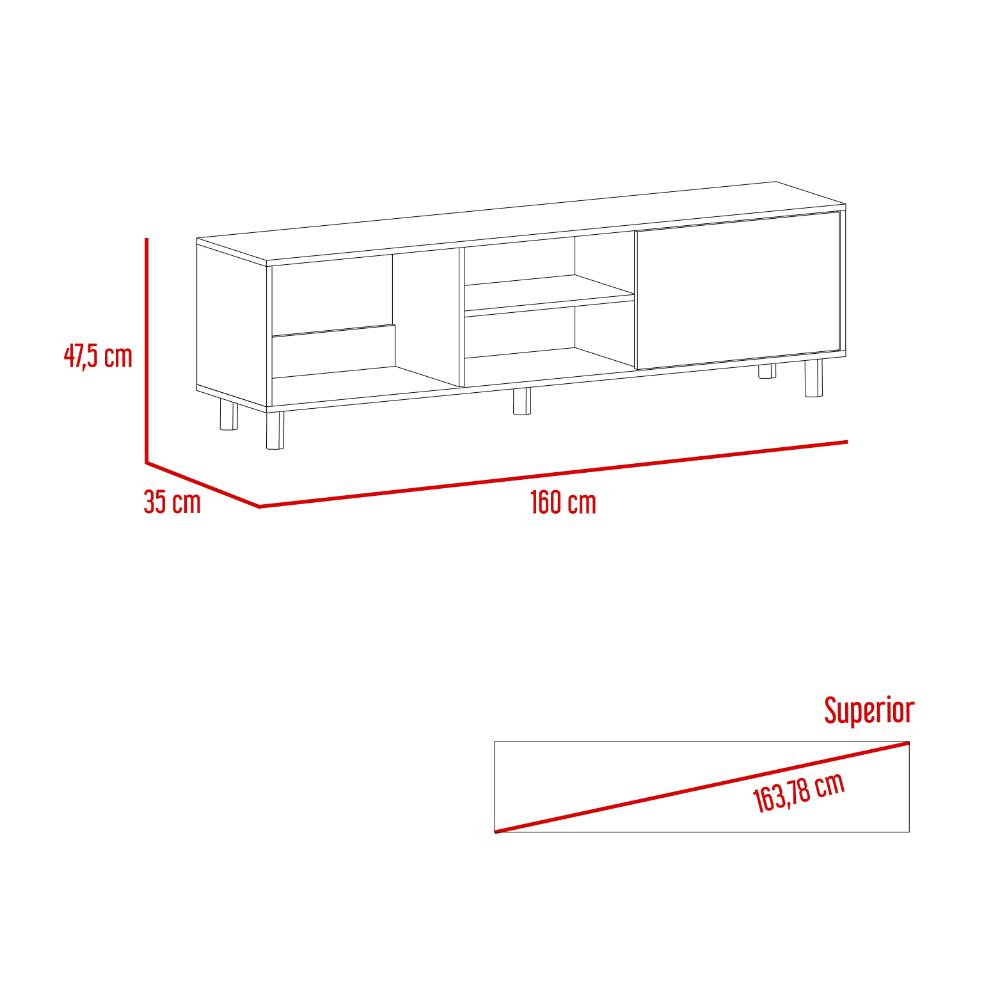 Rack Para Tv Lureon 160 (1C) Blanco Mqz 4