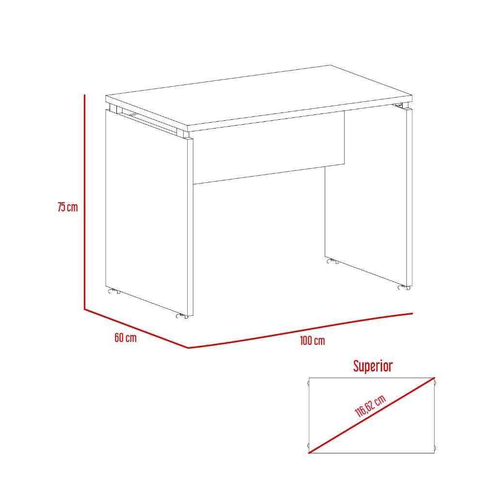 Mesa Escritorio Vilux Home Office Wengue Coñac