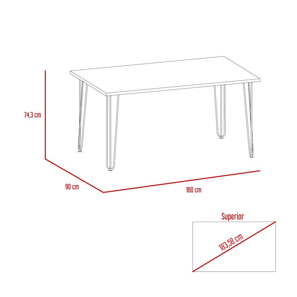 Mesa De Comedor Vamira Caramelo 6 Puestos