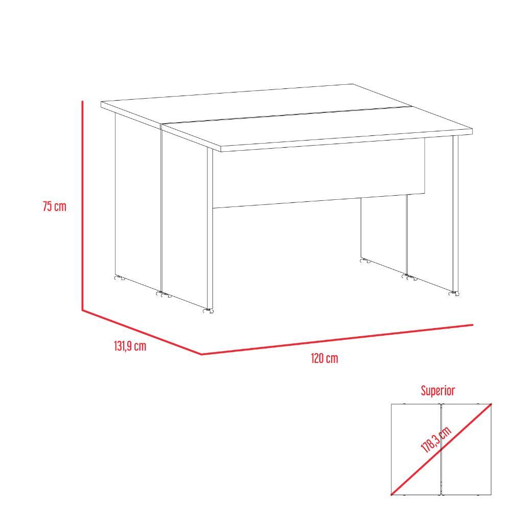 Mesa Escritorio Gustog Doble Home Office M 120 X131 Wengue