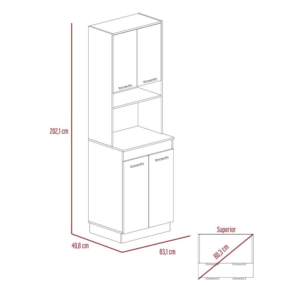 Modulo Microondas Galichia Rovere Y Blanco