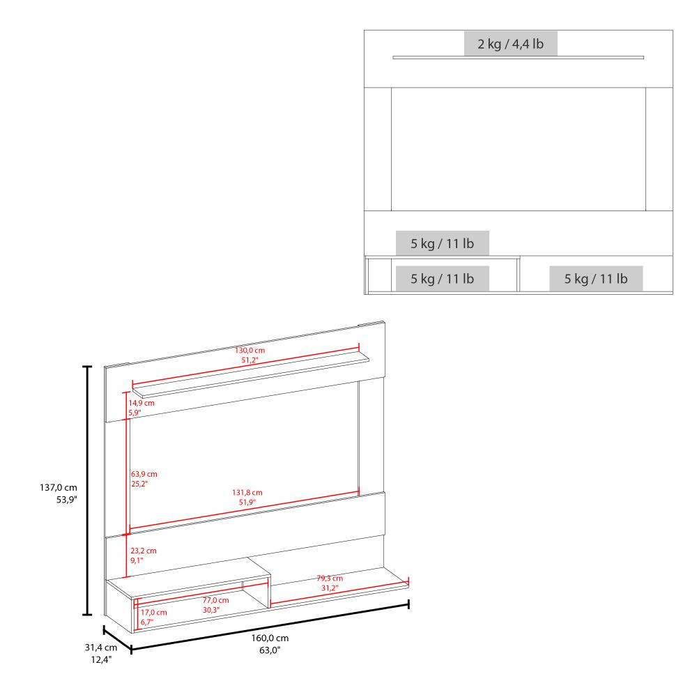 Panel De Tv Hasta 70'' Veluna Wengue
