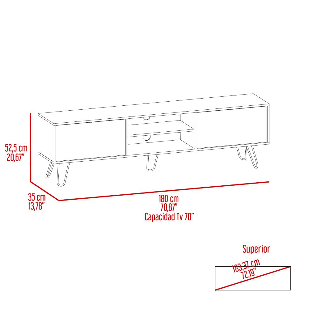 Rack Para Tv Z Nomada 180 Coñac Para Tv De 80"