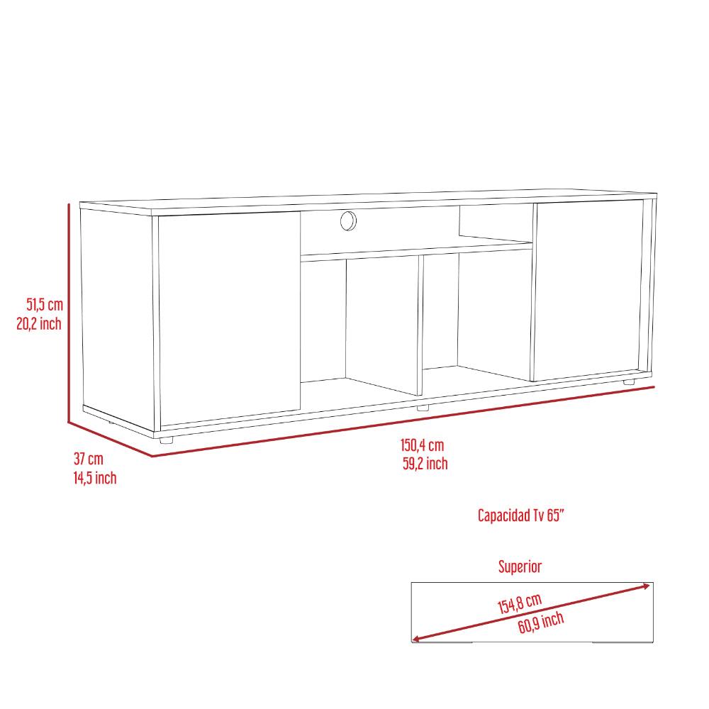 Mesa Para Tv Anla Wengue Para Tv De 65"
