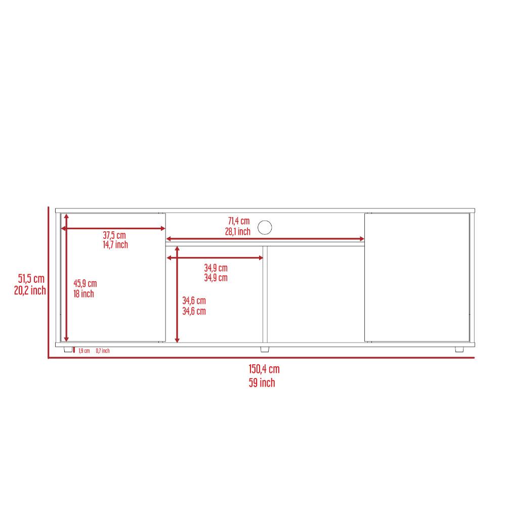 Mesa Para Tv Anla Wengue Para Tv De 65"