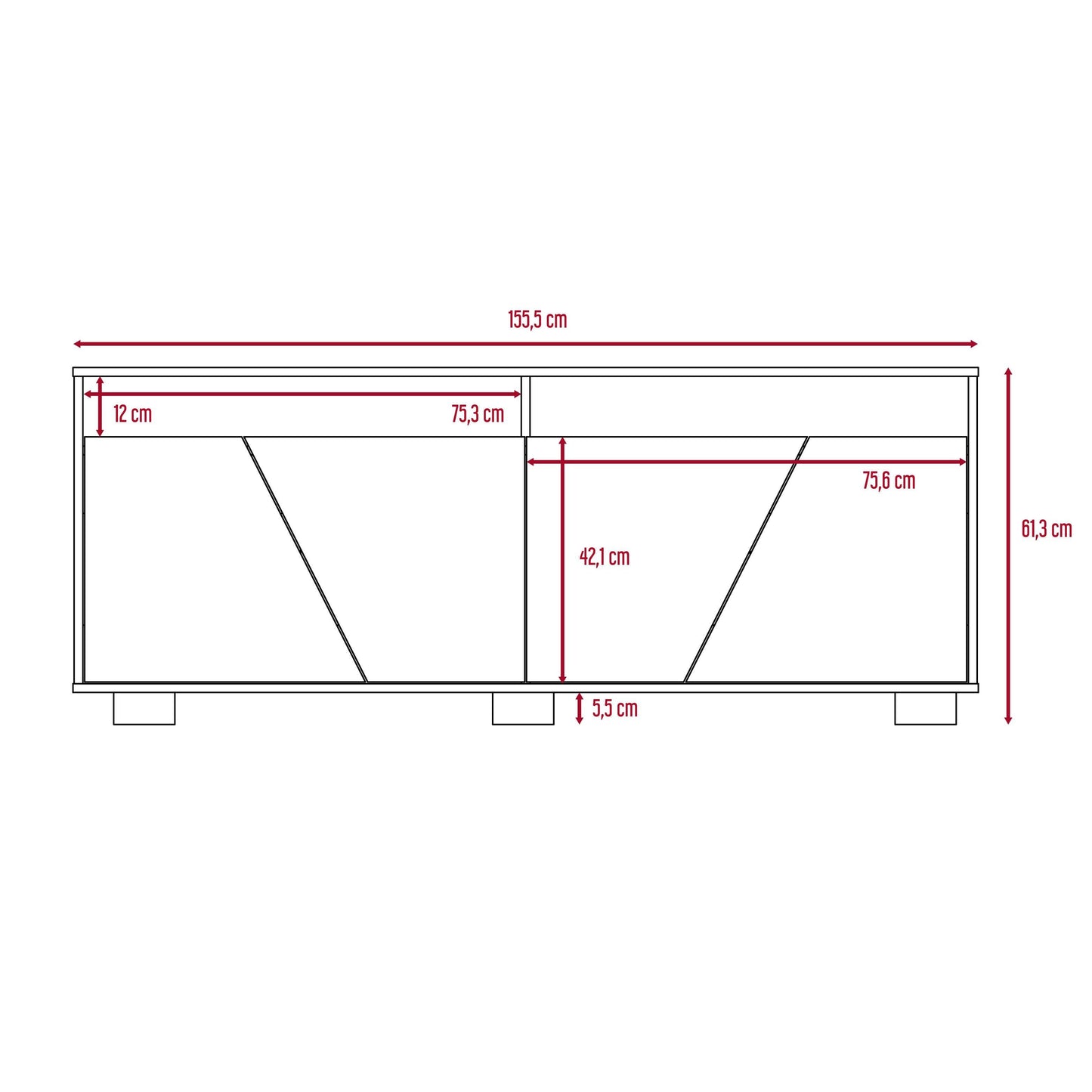 Rack Para Tv Fenari Miel + Blanco