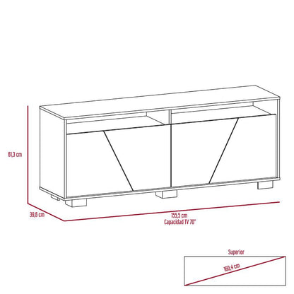 Rack Para Tv Lutrux Habano Miel