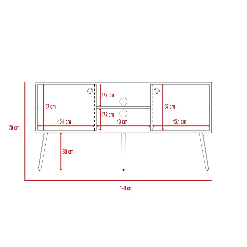 Mesa Para Tv Plackas Nogal Para Tv De 60"