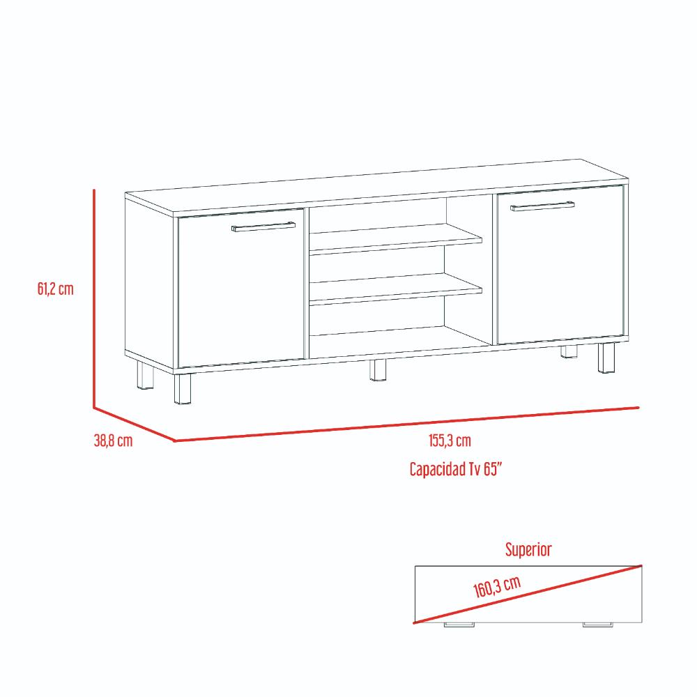 Rack Para Tv 65'' 155 Okria Wengue + Miel