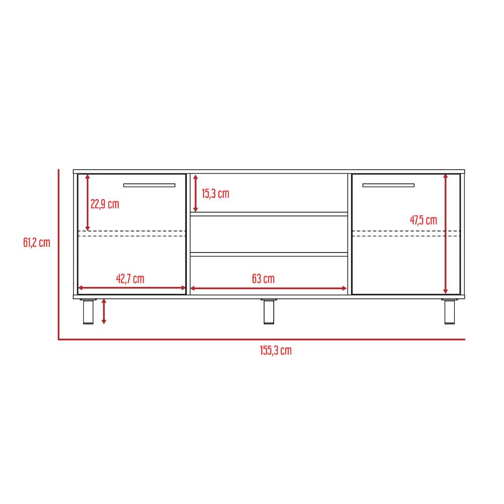 Rack Para Tv 65'' 155 Okria Wengue + Miel