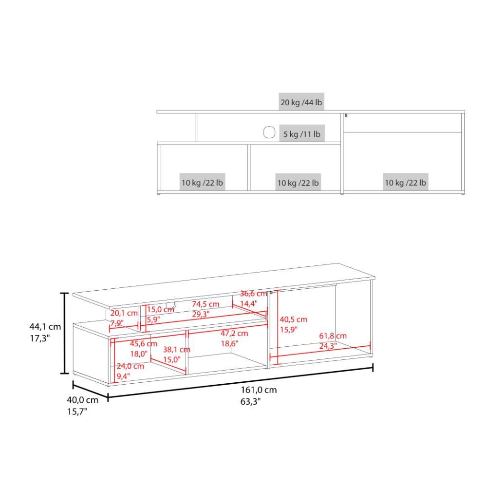 Mesa Para Tv Silmer Fresno Eu Y Blanco Para Tv De 70''