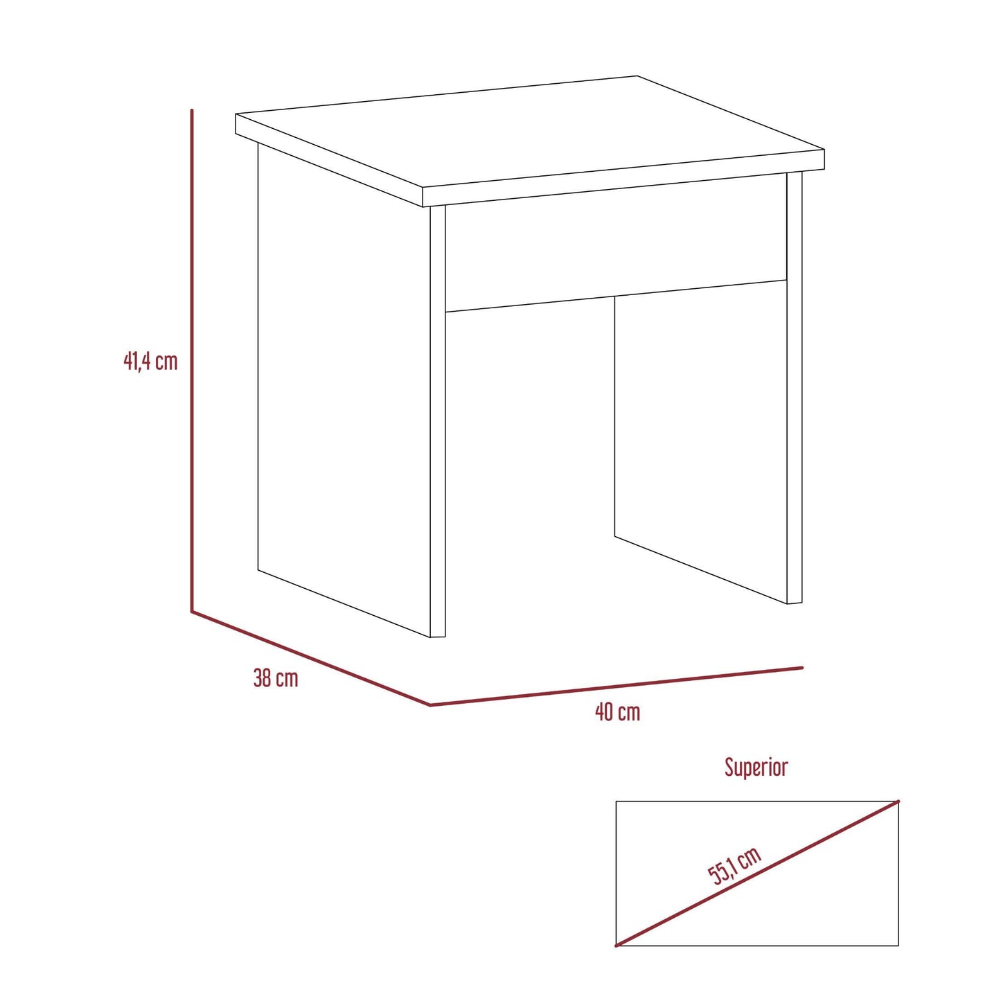 Mueble Tocador Okria Wengue Y Miel