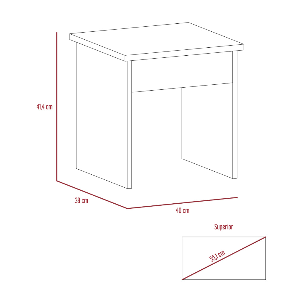 Mueble Tocador Okria Miel Y Blanco