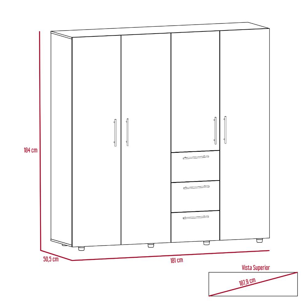 Closet Irvian Rovere Y Blanco