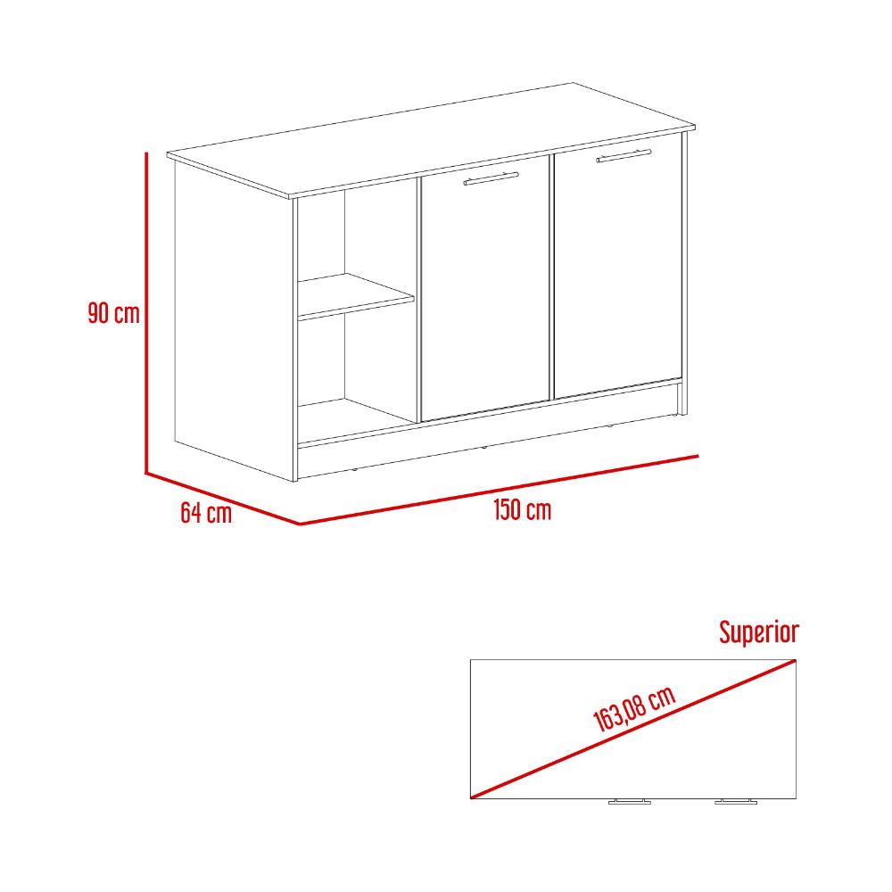 Isla De Cocina Halira Blanco Onix