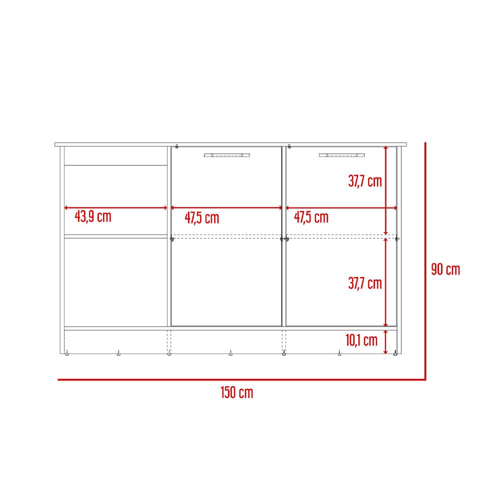 Isla De Cocina Halira Blanco Onix