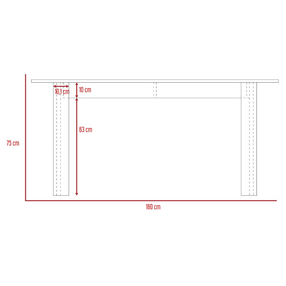 Mesa De Comedor Levara Rovere 6 Puestos