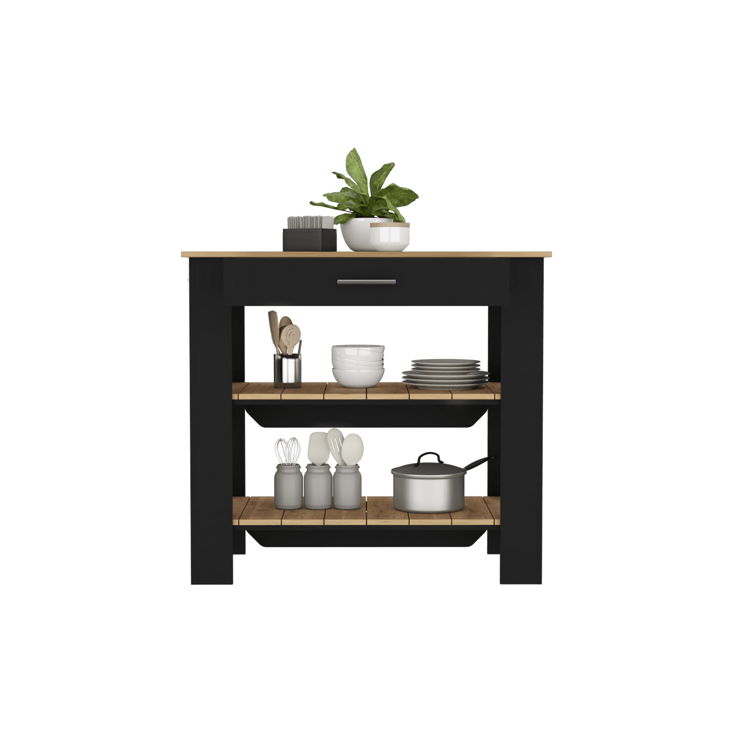 Isla De Cocina Serima 40 Wengue Macadamia