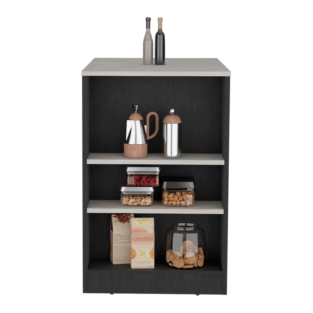 Barra De Cocina Serima Blanco Y Wengue