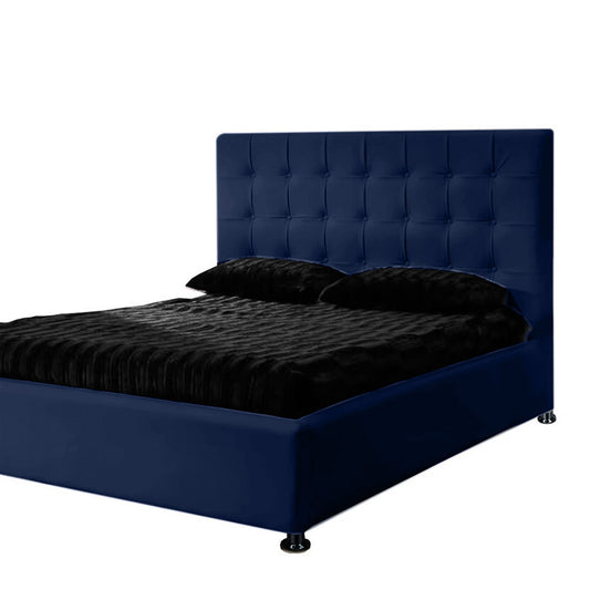 Base Cama Con Espaldar Semidoble Ilusion Azul