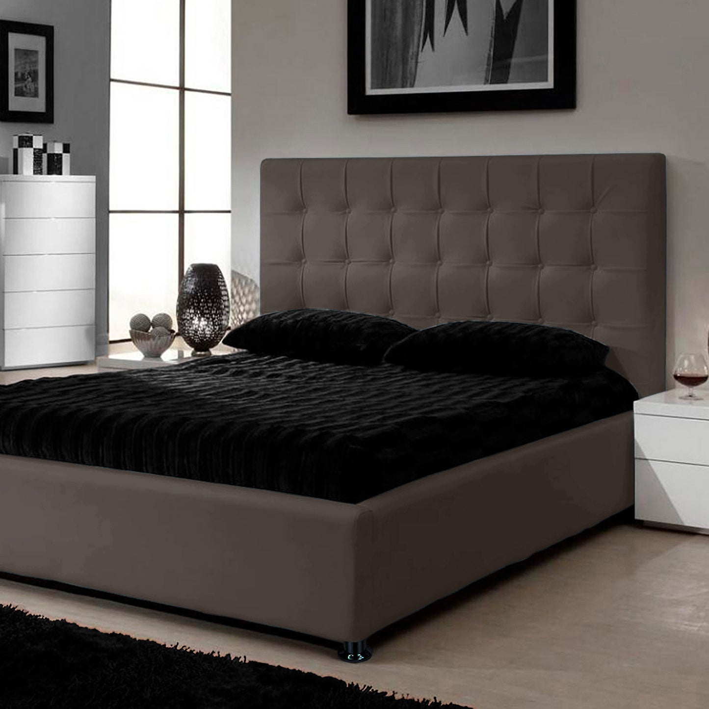 Base Cama Con Espaldar Sencillo Ilusion Cafe