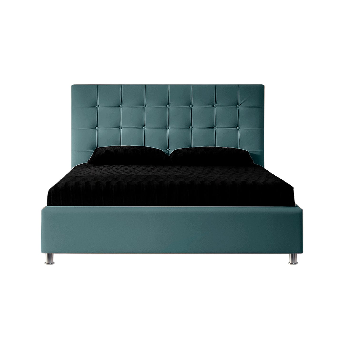 Base Cama Con Espaldar Sencillo Ilusion Verde
