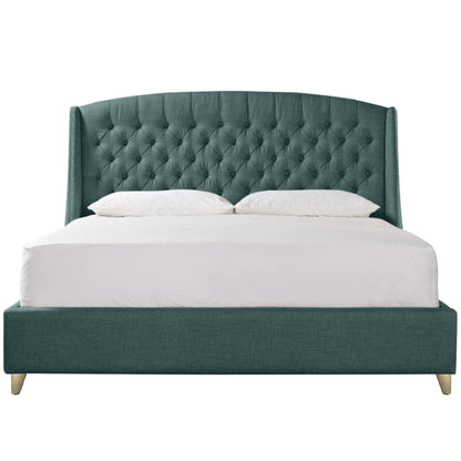 Base Cama con Espaldar + Colchon Queen Italia 160x190x150 verde