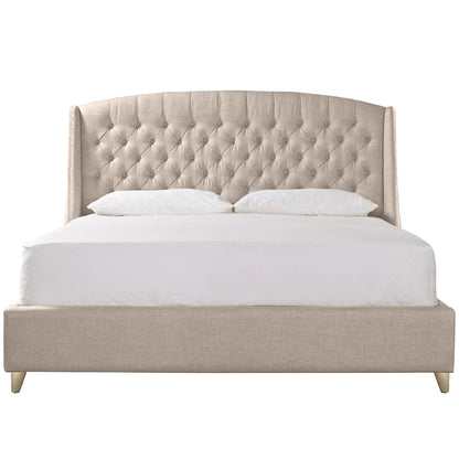 Base Cama Con Espaldar Sencillo Italia Beige