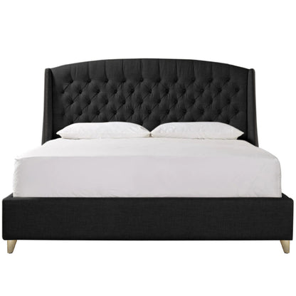 Base Cama con Espaldar + Colchon King Italia 200x200x150 negro