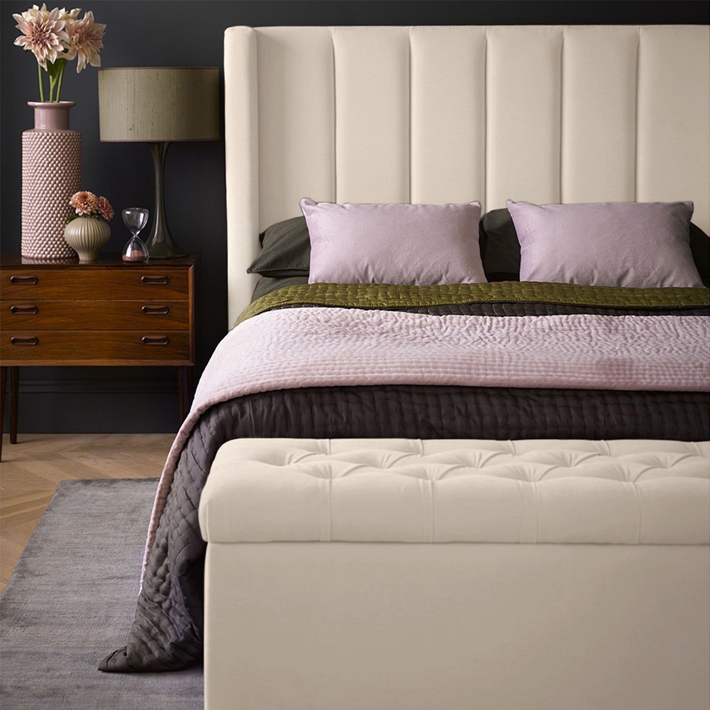 Espaldar de Cama Doble Julieta beige