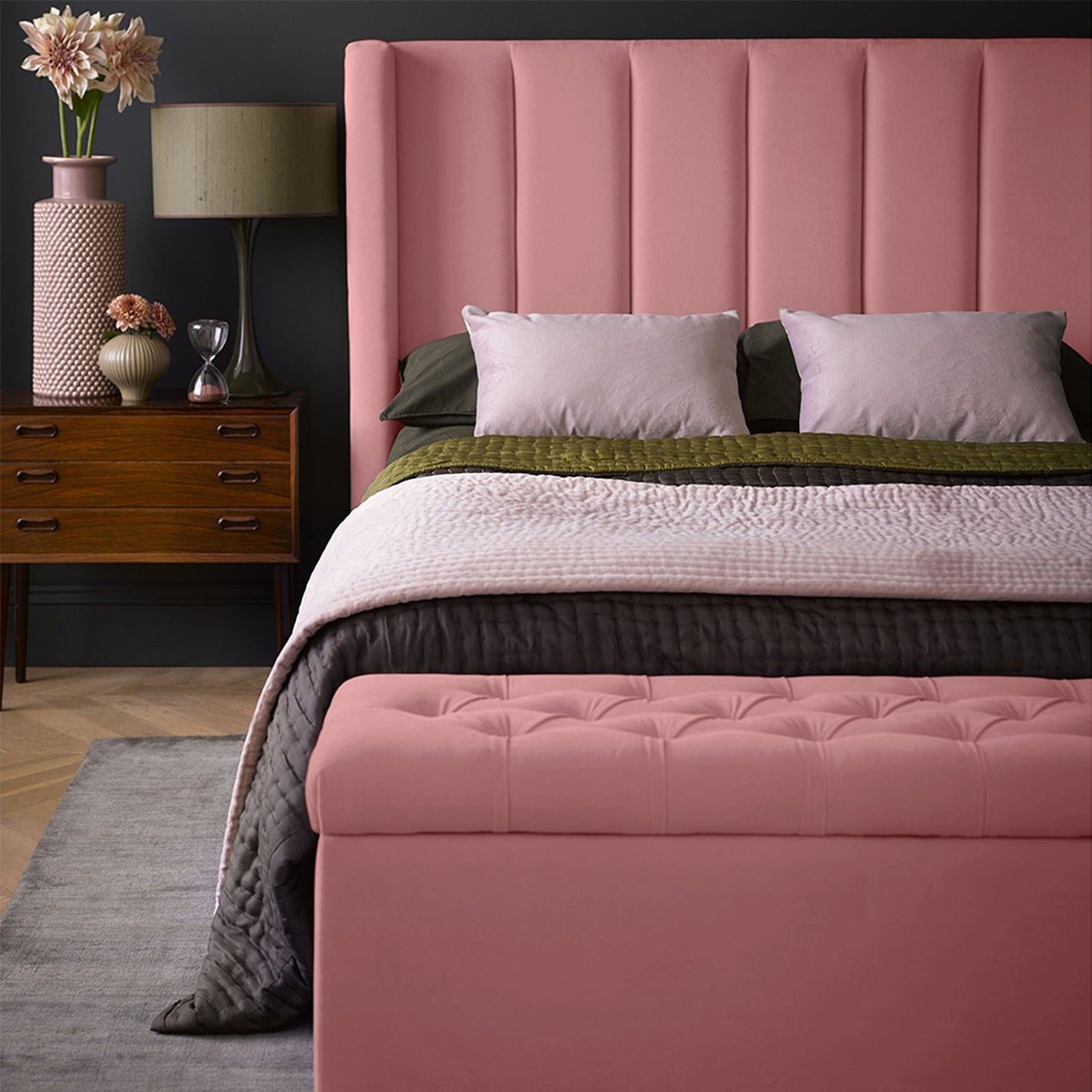 Espaldar de Cama King Julieta salmon