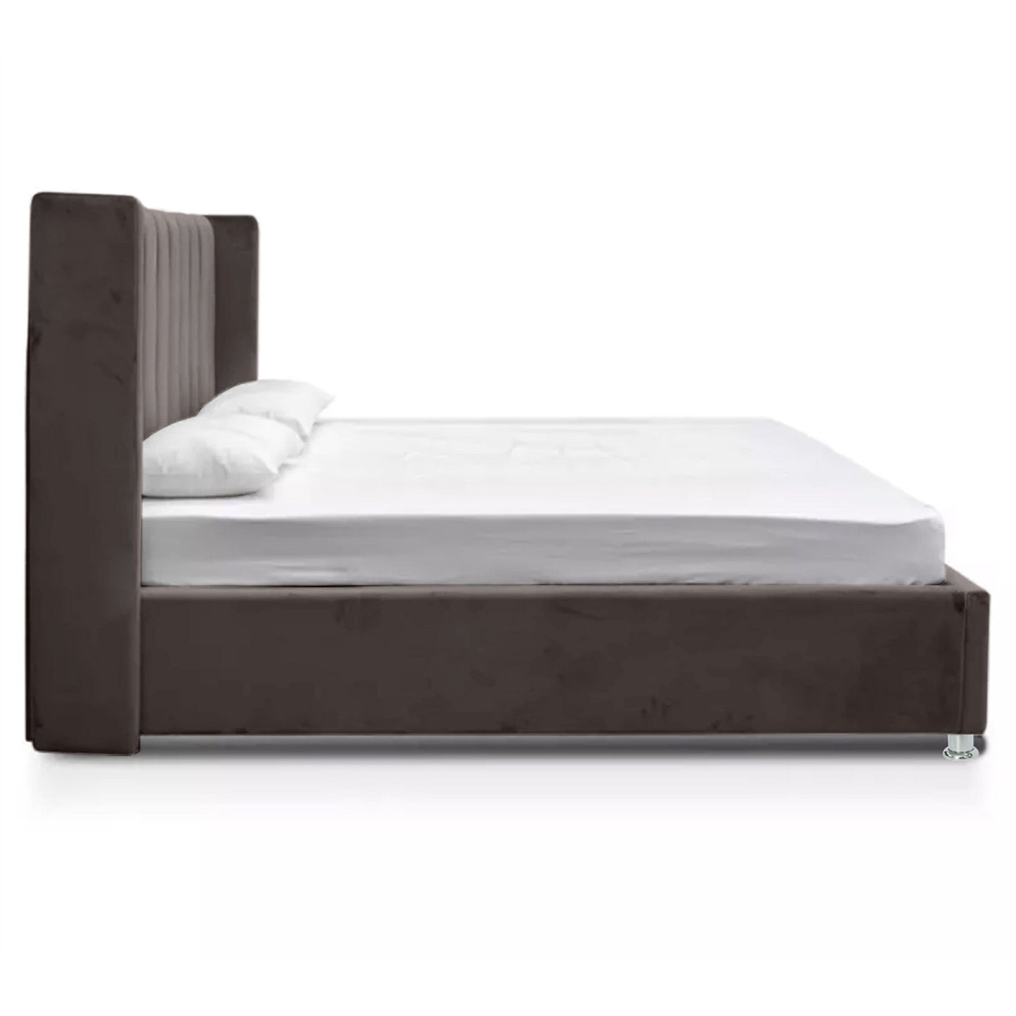 Base Cama Con Espaldar Queen Julieta Cafe