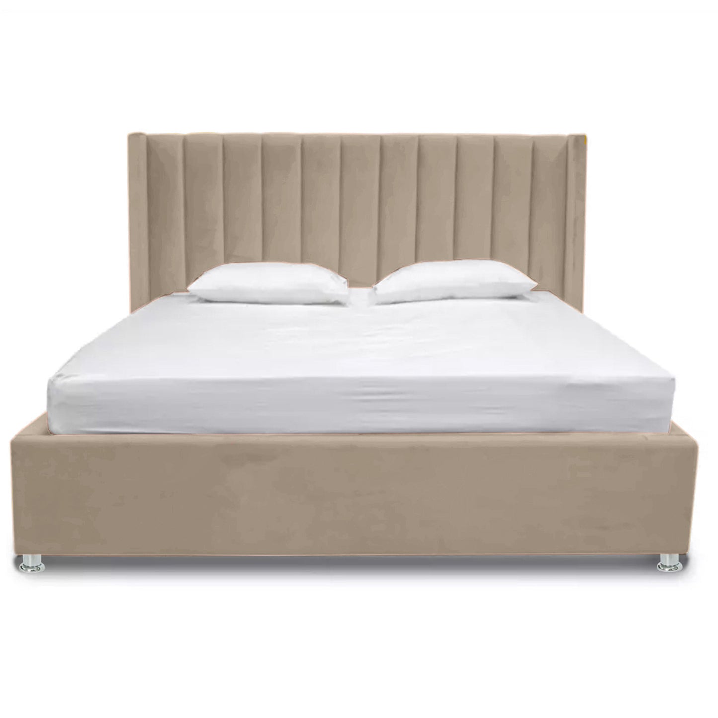 Base Cama Con Espaldar Semidoble Julieta Taupe