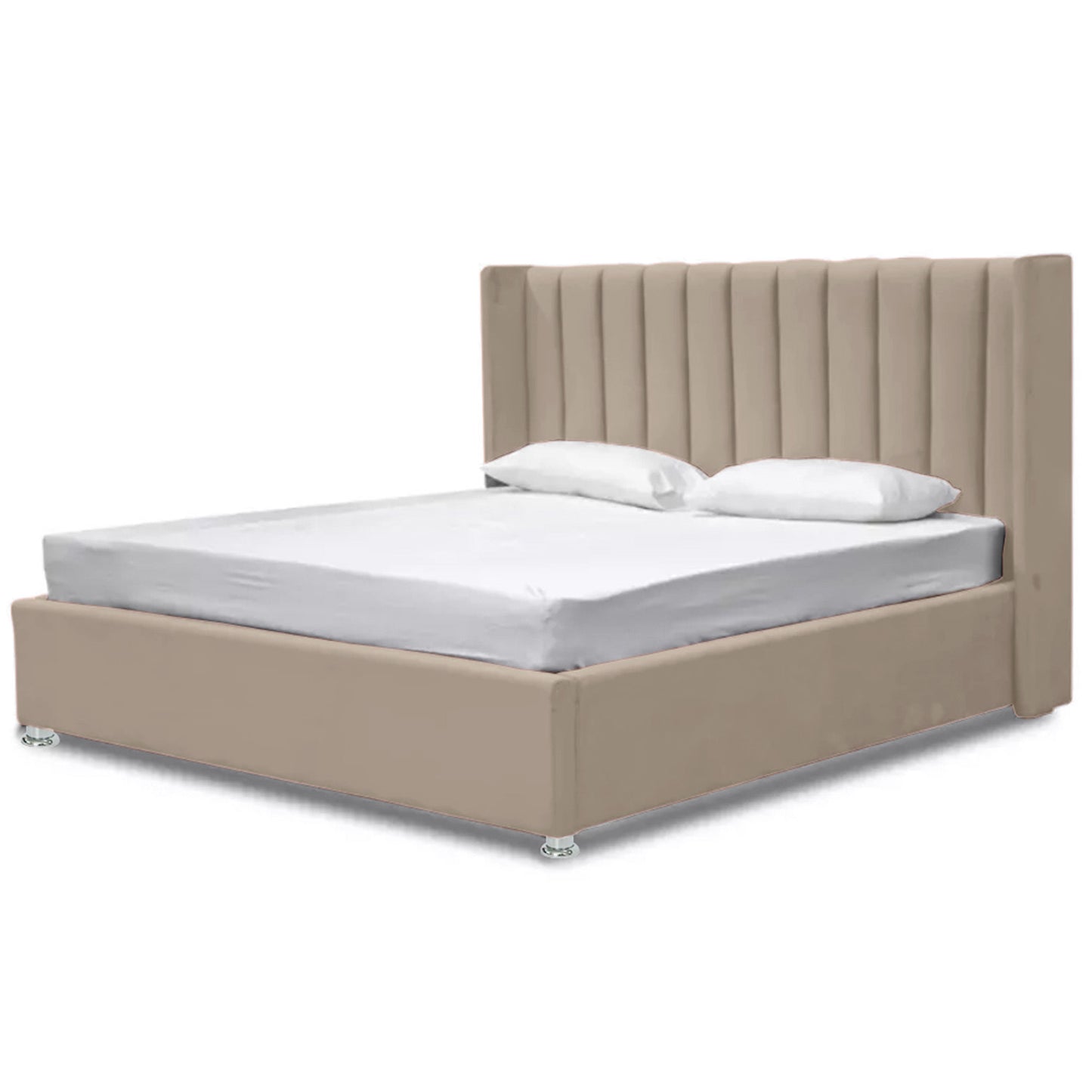 Base Cama Con Espaldar Semidoble Julieta Taupe
