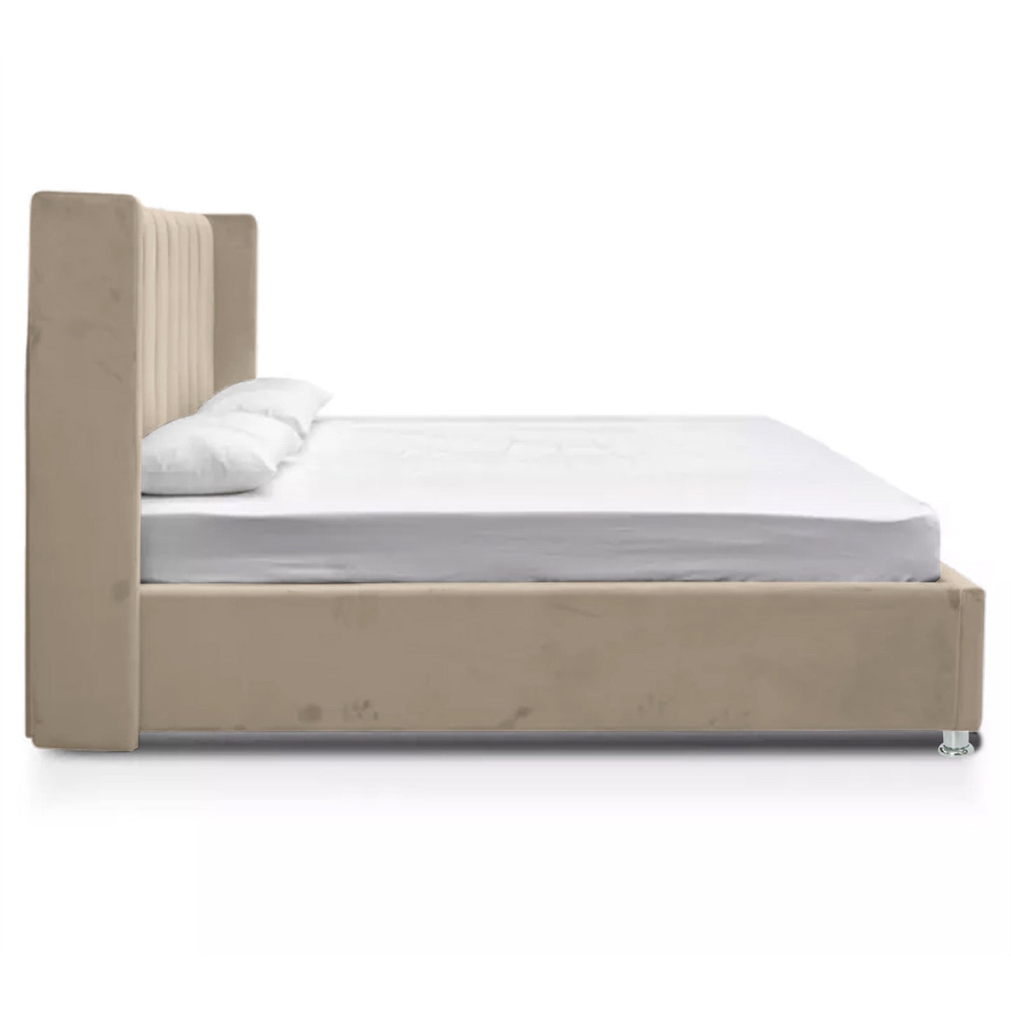Base Cama Con Espaldar Semidoble Julieta Taupe