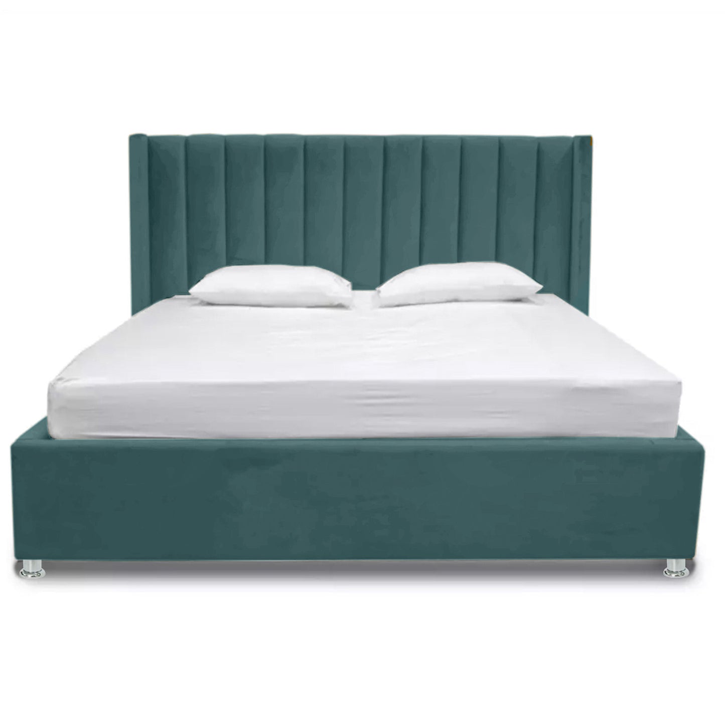Base Cama Con Espaldar Sencillo Julieta Verde