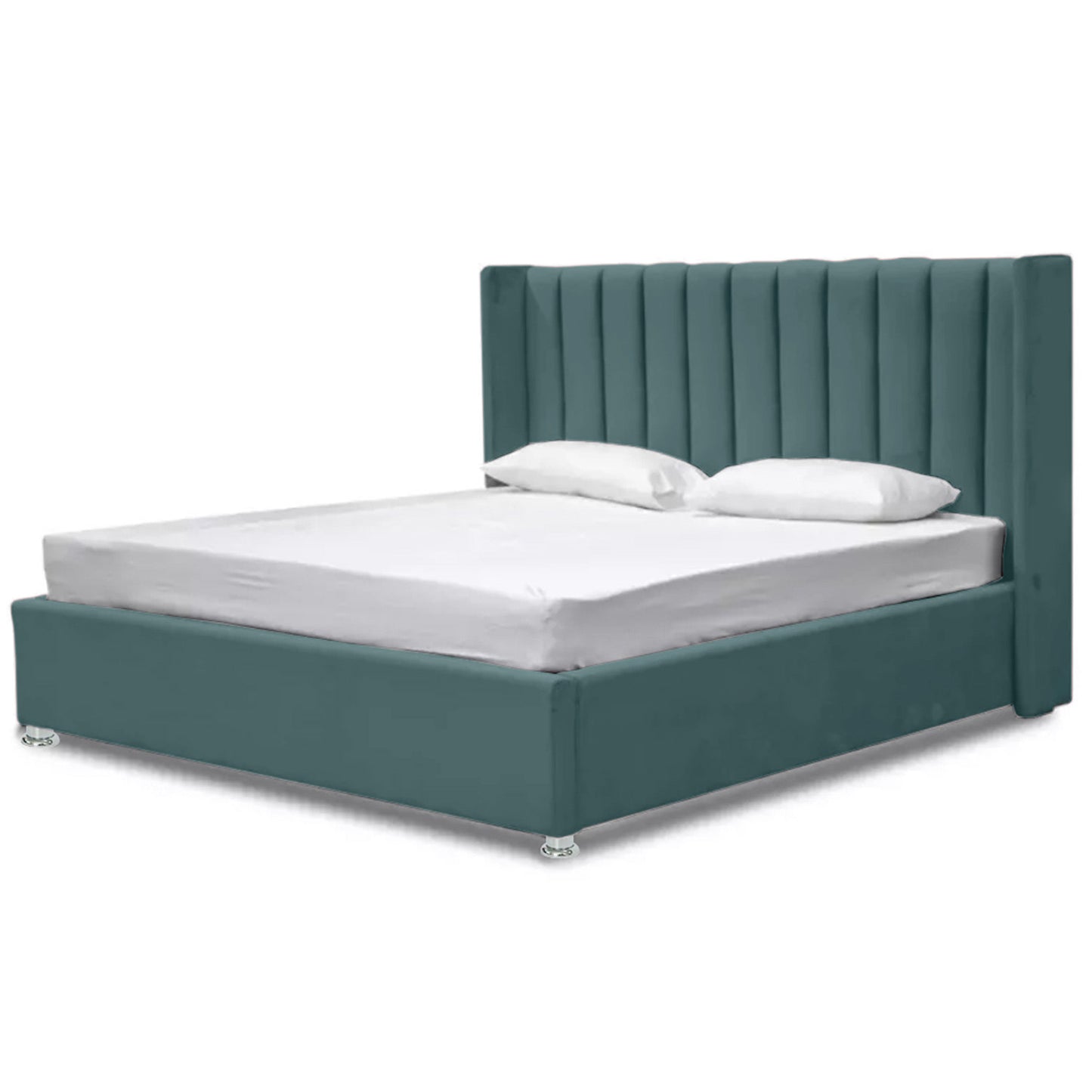 Base Cama Con Espaldar Sencillo Julieta Verde