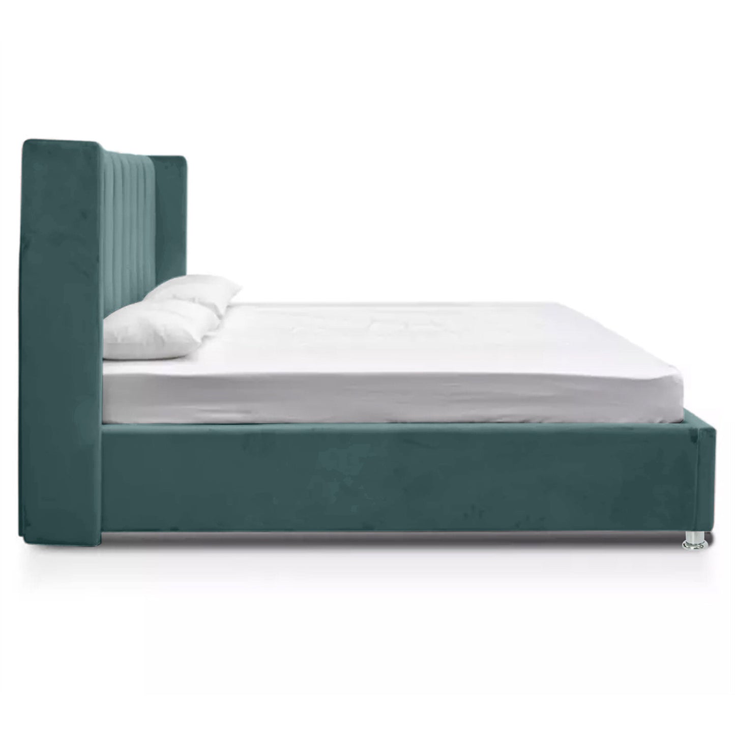 Base Cama Con Espaldar Queen Julieta Verde
